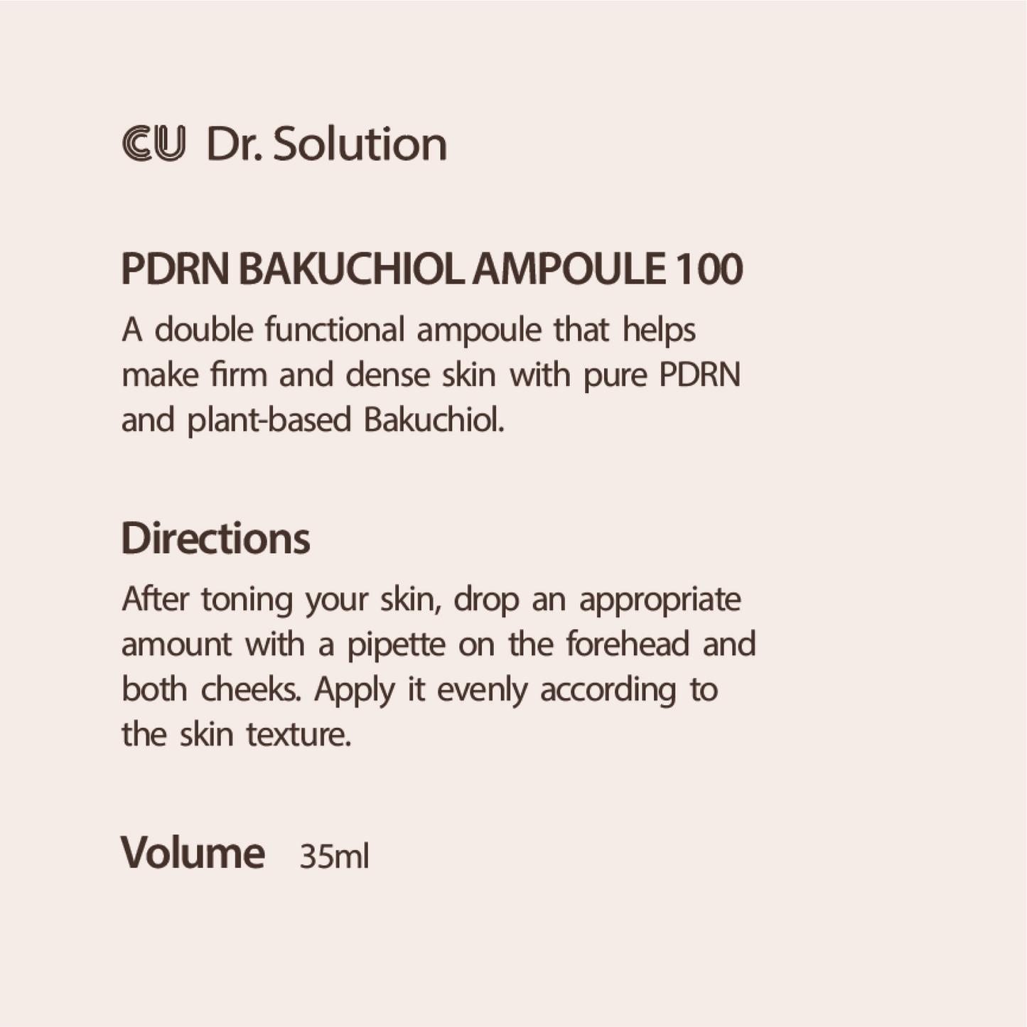 CU Dr. Solution PDRN Ampoule