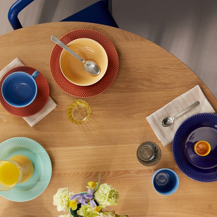 Lyngby Porcelæn Rhombe Color Lunch Plate, Ø: 8.3"