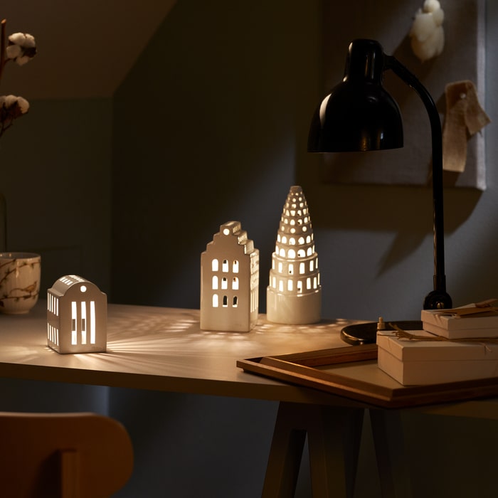 Kähler Urbania Lighthouse Manor, White, H: 6.7"