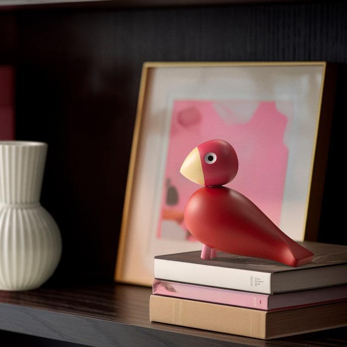 Kay Bojesen Year Bird Flora, Pink, H: 4.9"