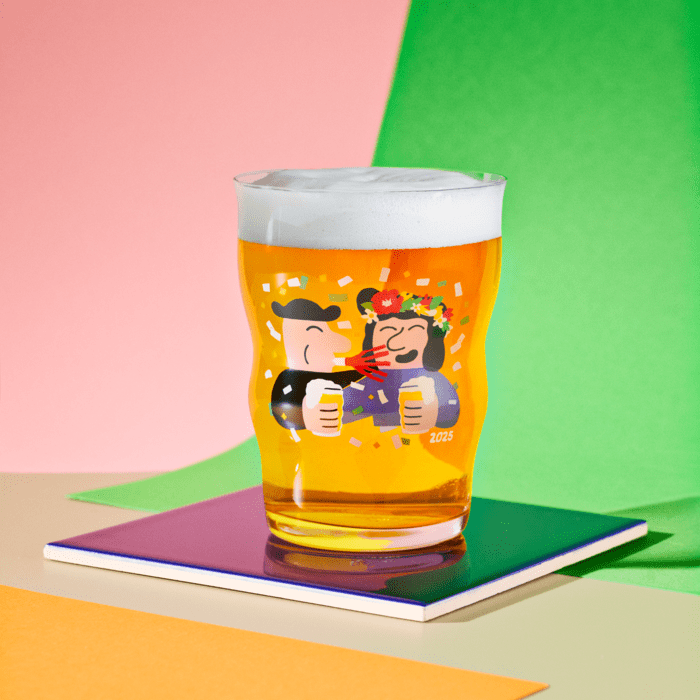 Holmegaard x Mikkeller Annual Pint Beer Glass, Clear, 13.5 Oz
