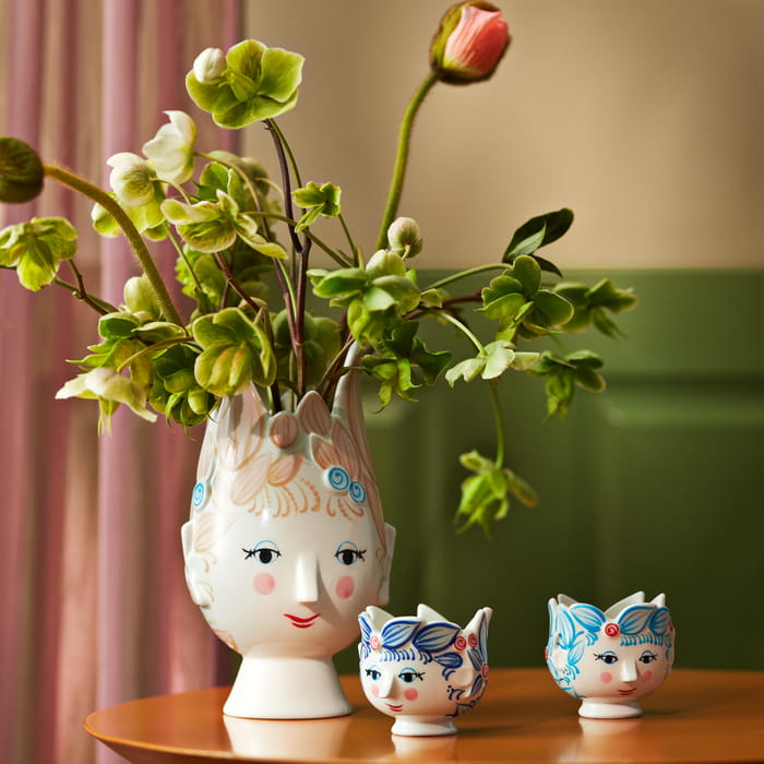 Bjørn Wiinblad Titania Vase, Light Rose, H: 7.9"
