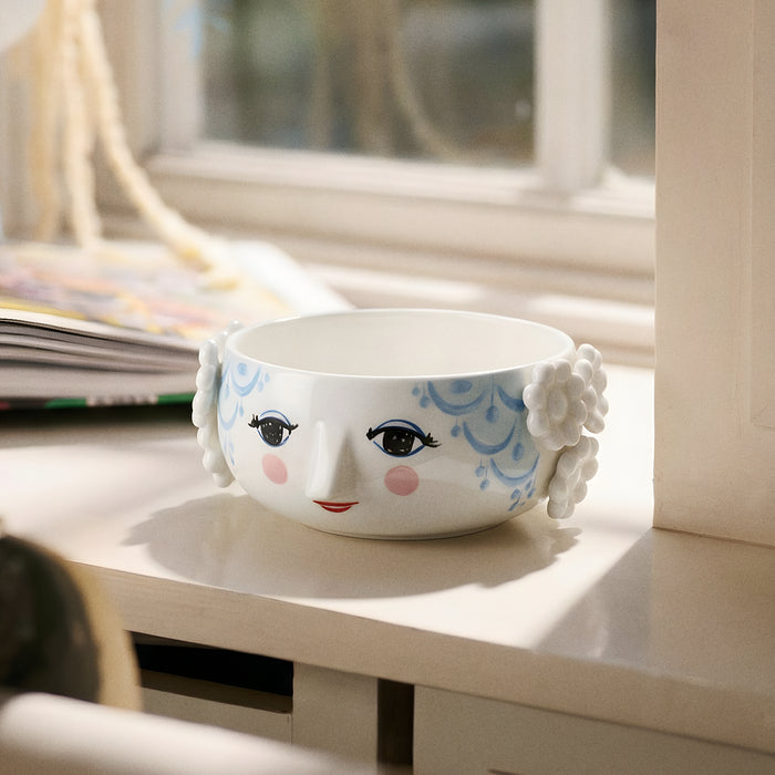 Bjørn Wiinblad Eva Bowl, Blue, Ø: 5.7"
