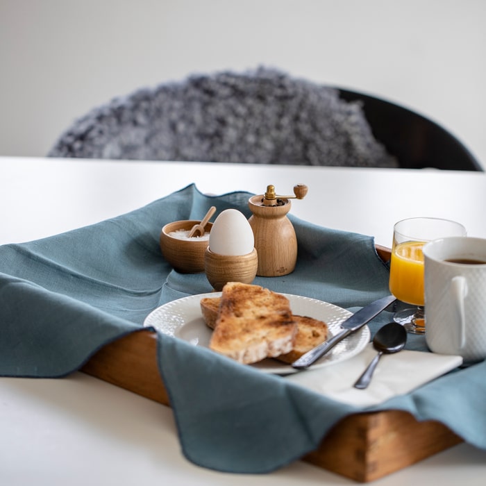 Kay Bojesen Menageri Salt Cellar With Spoon, Oak, H: 1.6"