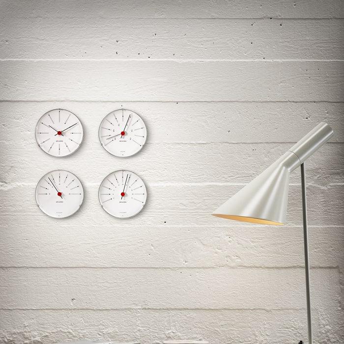 Arne Jacobsen Bankers Thermometer, White, Ø: 4.7"