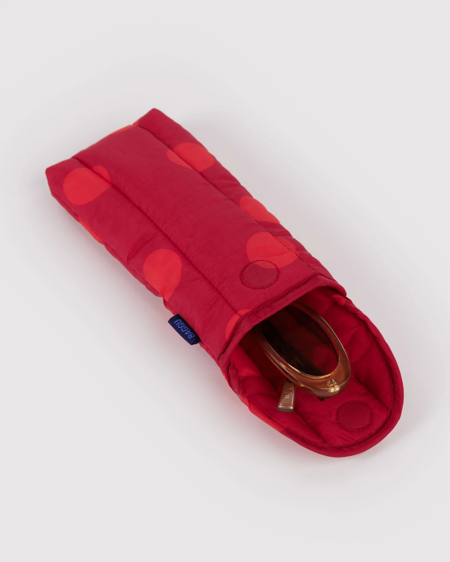 Baggu Puffy Glasses Sleeve | Red Polka Dot