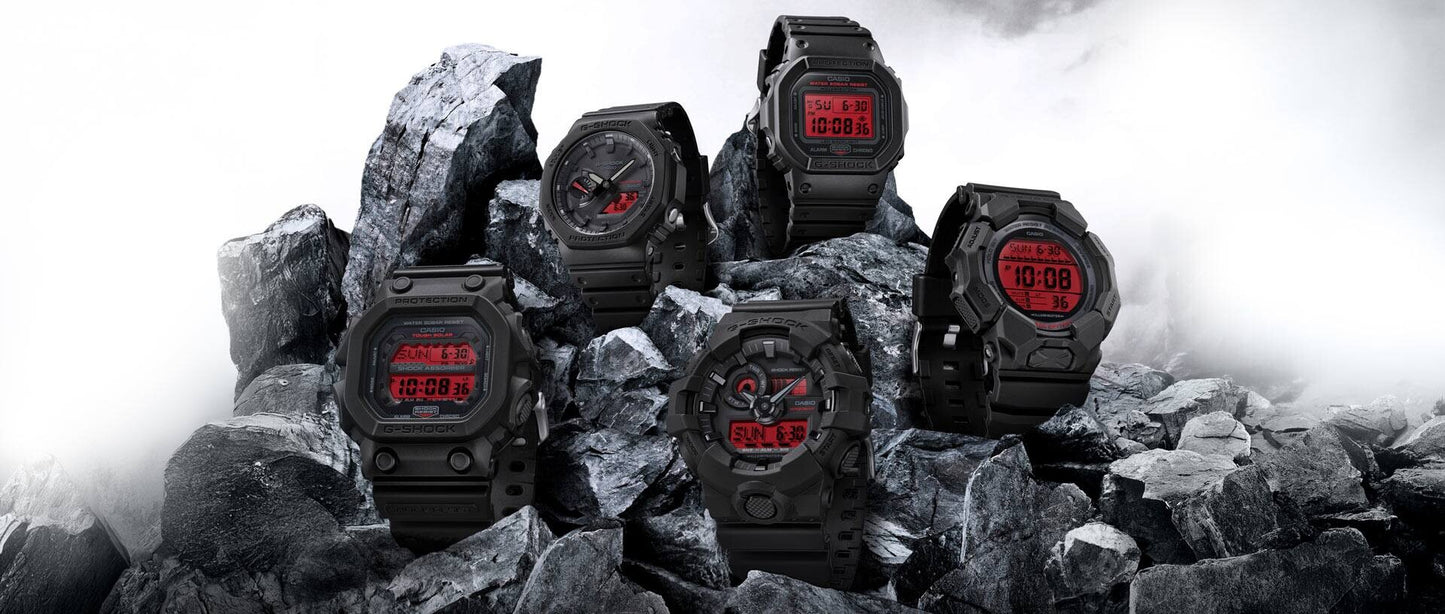 G-Shock GD010BBR-1 | Black Red