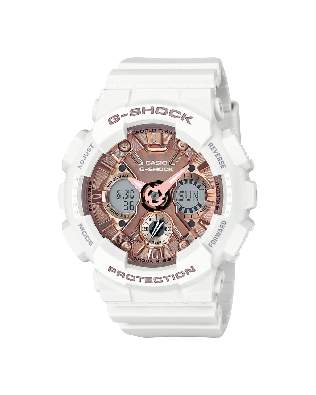 G-Shock GMAS120MF-7A2 Women's Watch | White / Rose Gold