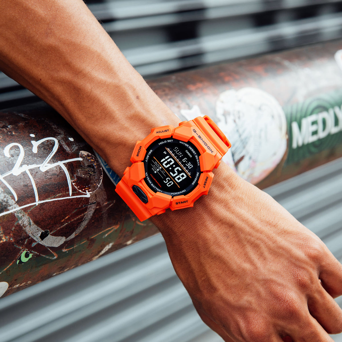G-Shock GD010-4 Digital Watch, wrist view