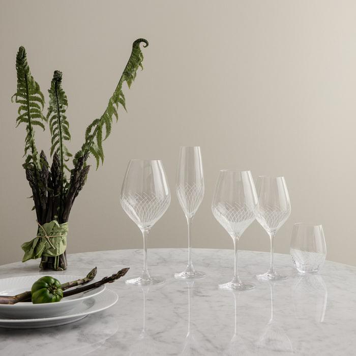 Holmegaard Cabernet Lines Red Wine Glass, Clear, 17.6 Oz, 2 Pcs.