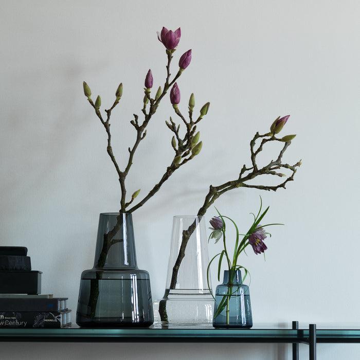 Holmegaard Flora Vase, Smoke, H: 9.4"
