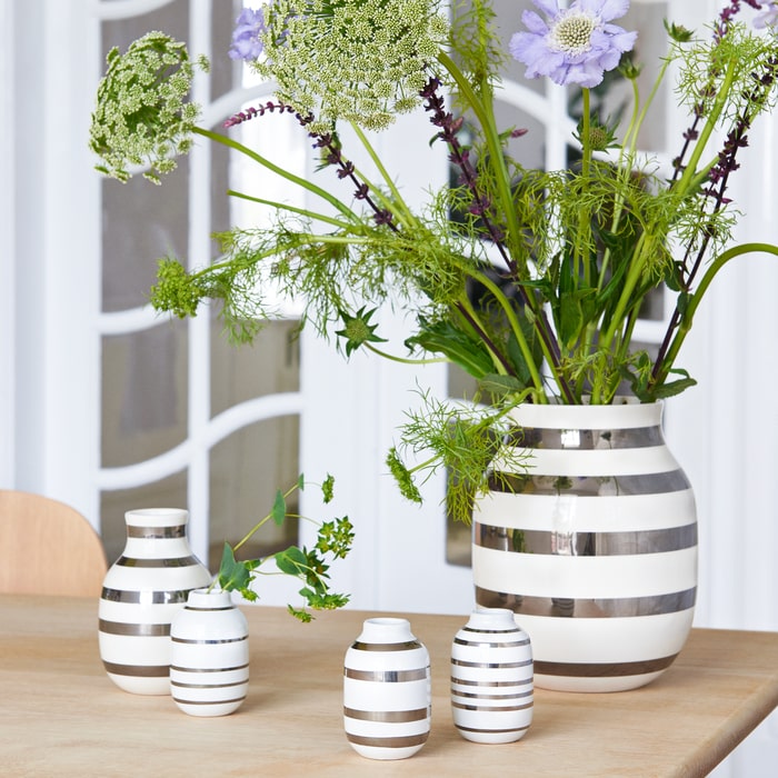 Kähler Omaggio Vase, Silver
