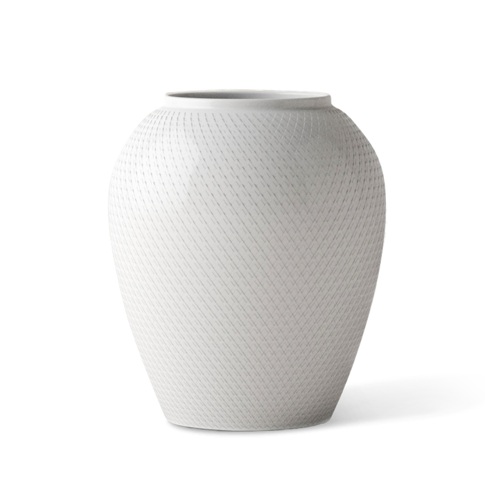 Lyngby Porcelæn Rhombe Vase, White