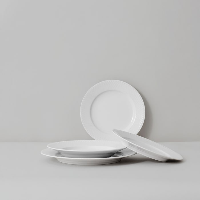 Lyngby Porcelæn Rhombe Plate, White