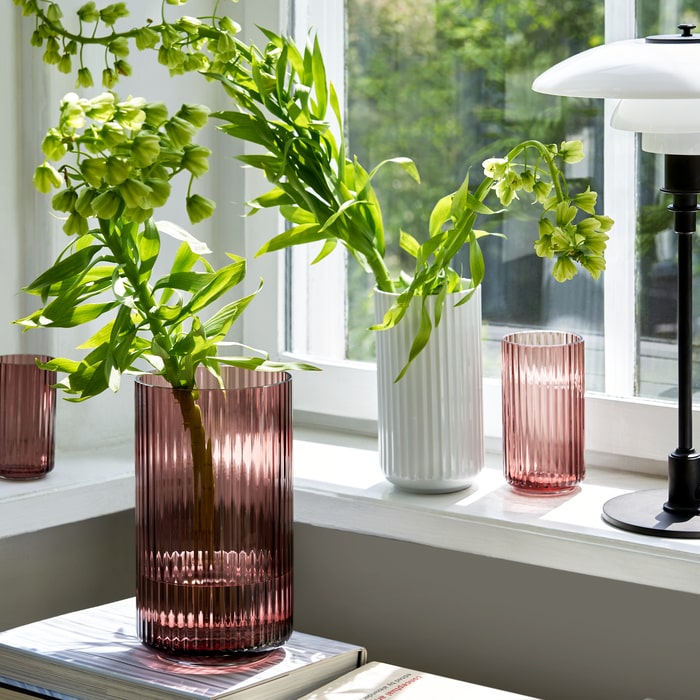 Lyngby Porcelæn Vase, Burgundy