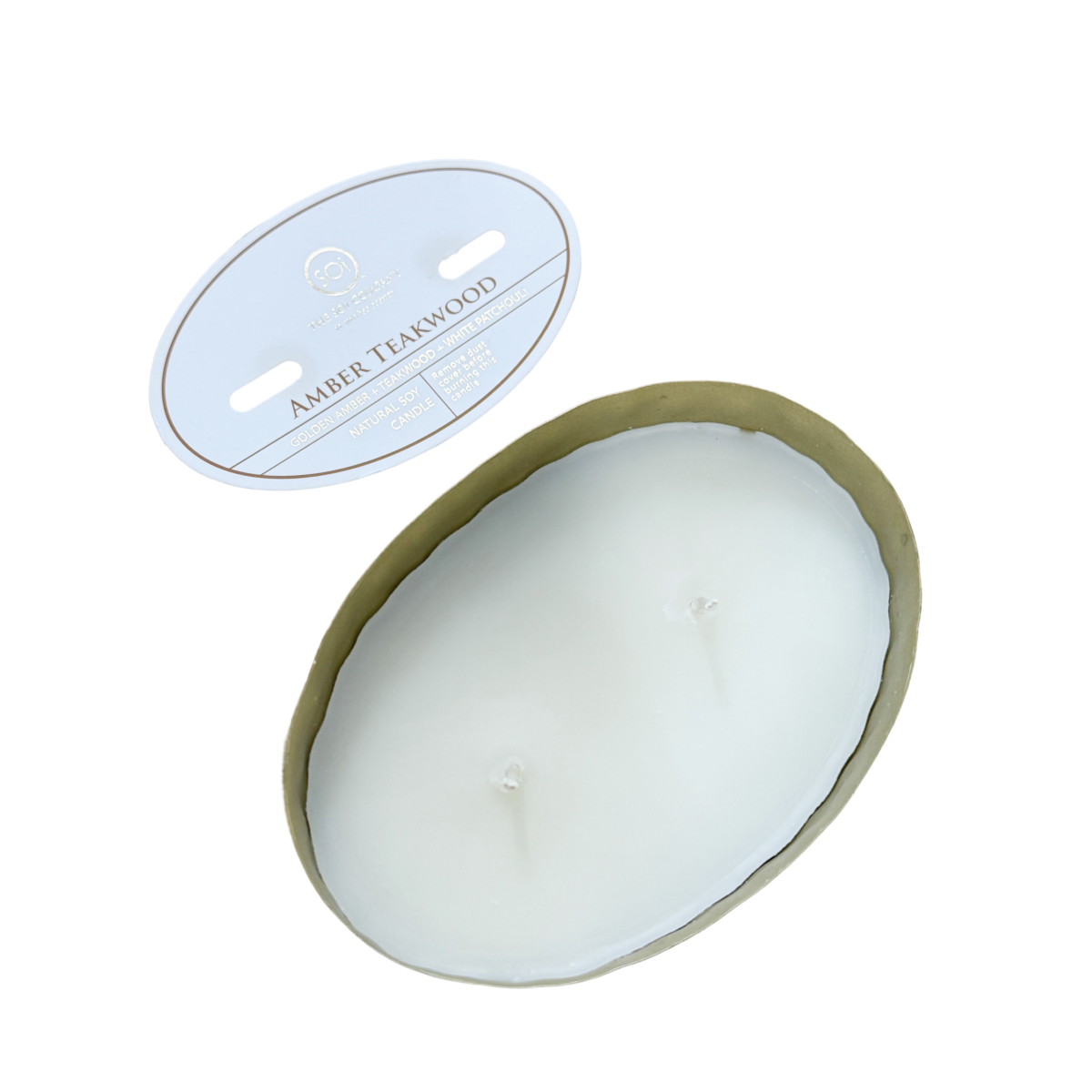 The SOi Company Amber and Teakwood Candle | 18oz Metal