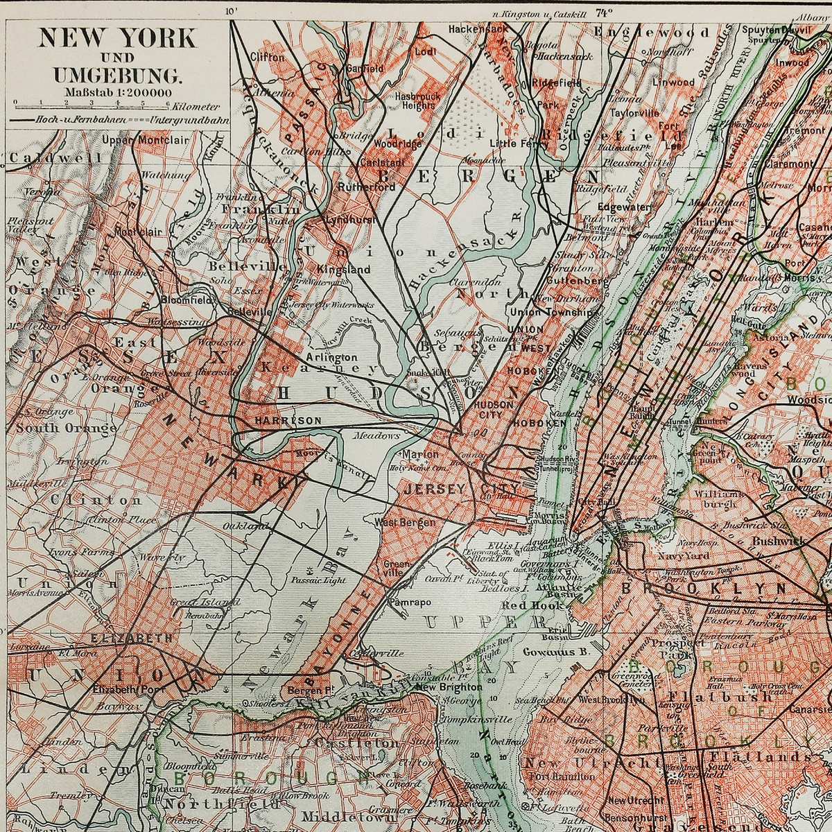 New York City - Vintage Map