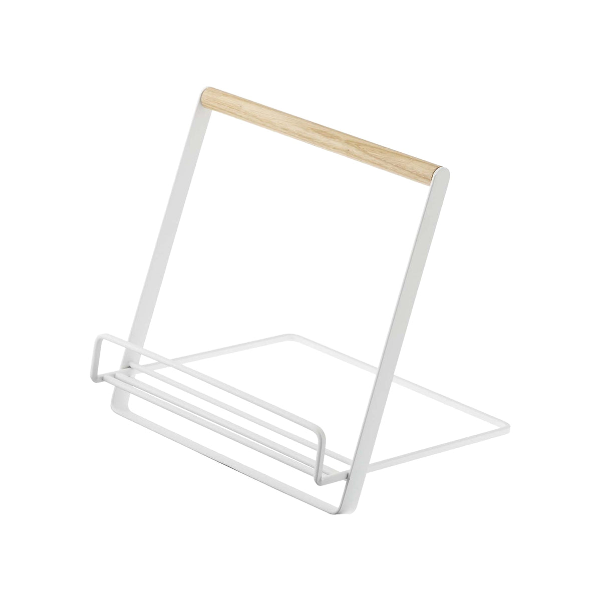 Tablet and Cookbook Stand - Steel + Wood