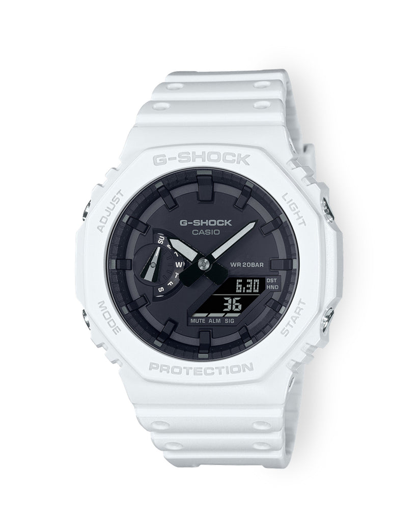 Embrace The Toughness Of G-Shock GA-2100-7A Analog Digital Watch White ...