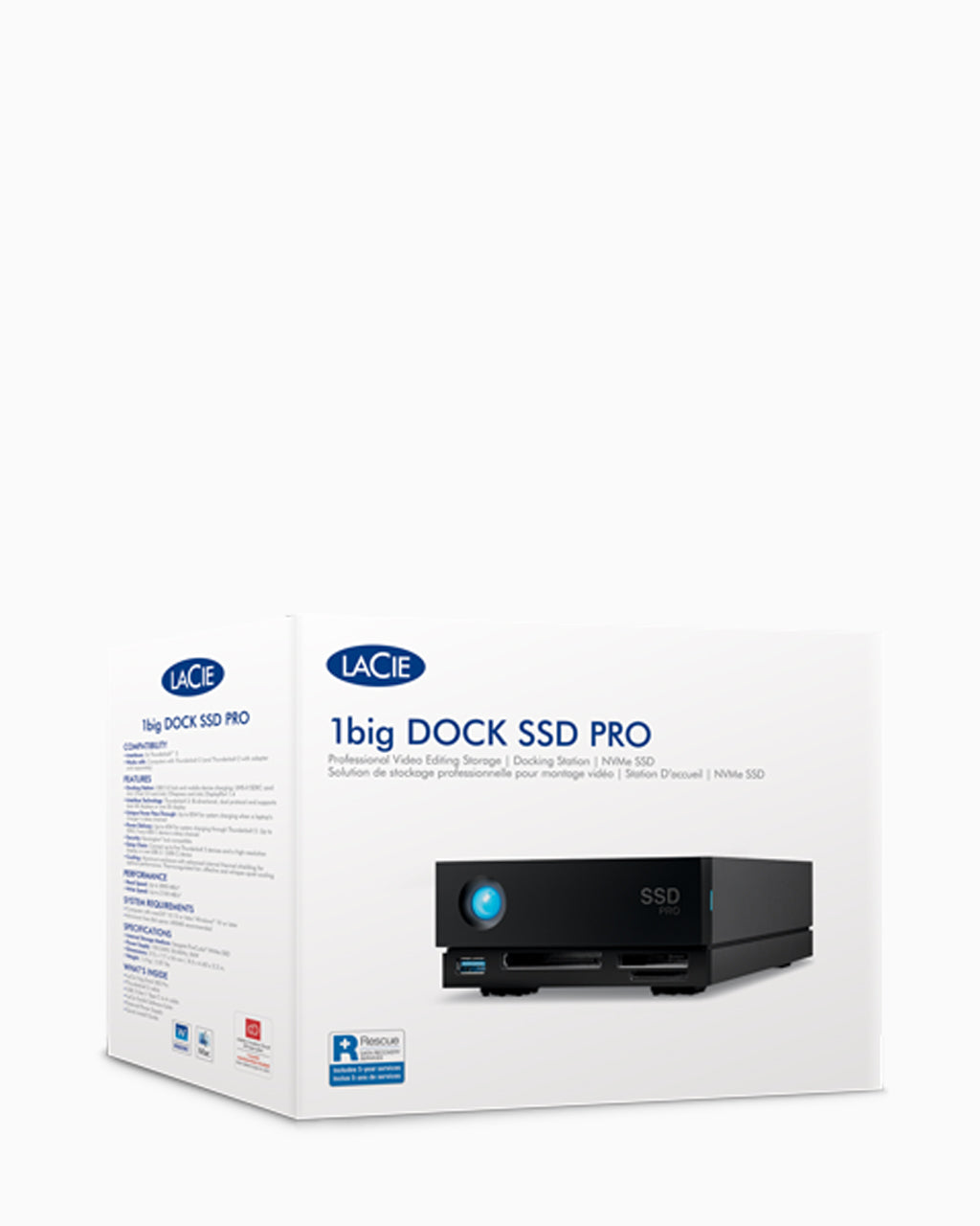 LaCie 1big Dock Thunderbolt 3 SSD Pro in packaging