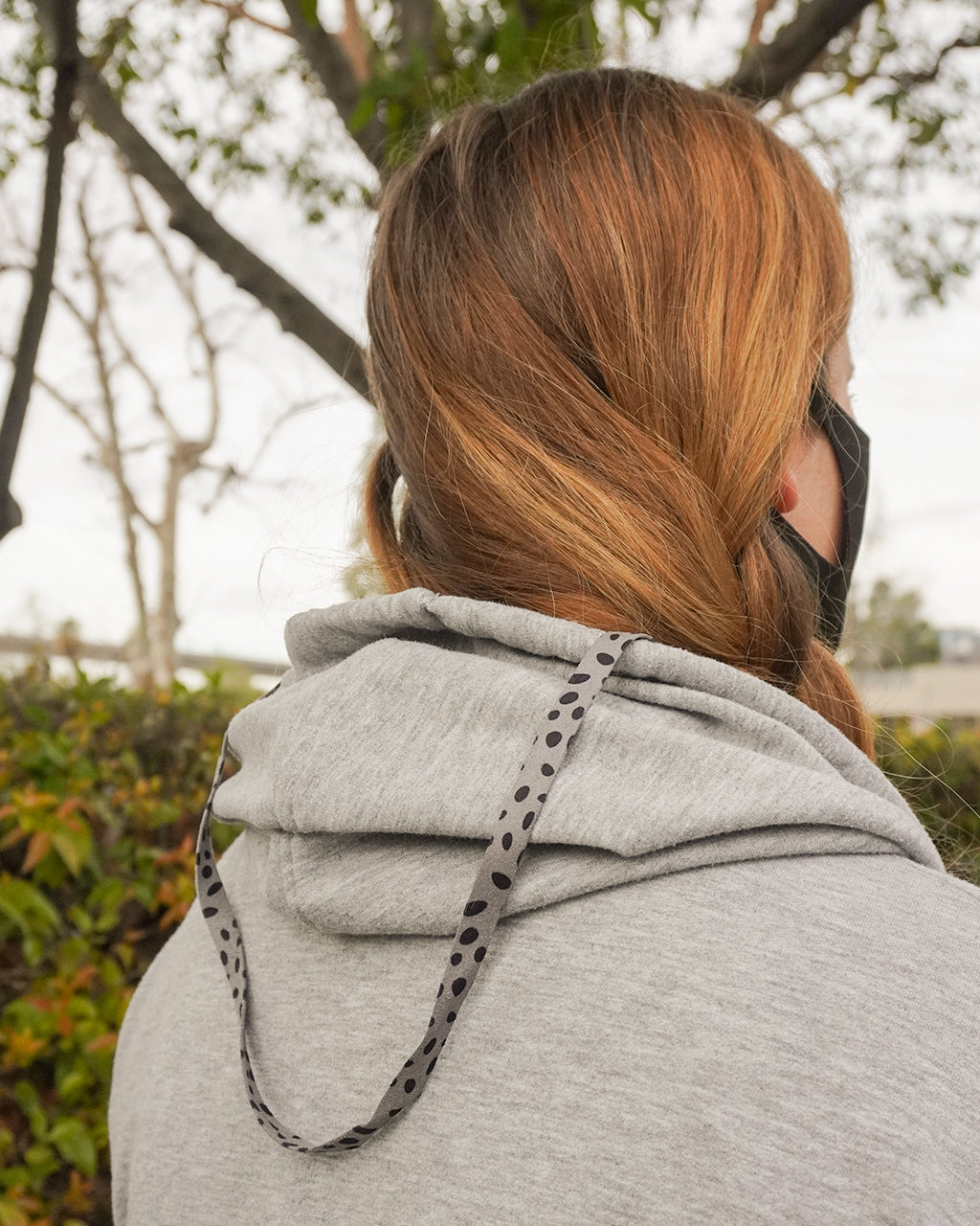 Cheetah Print Suede Face Cover / Glasses Chain