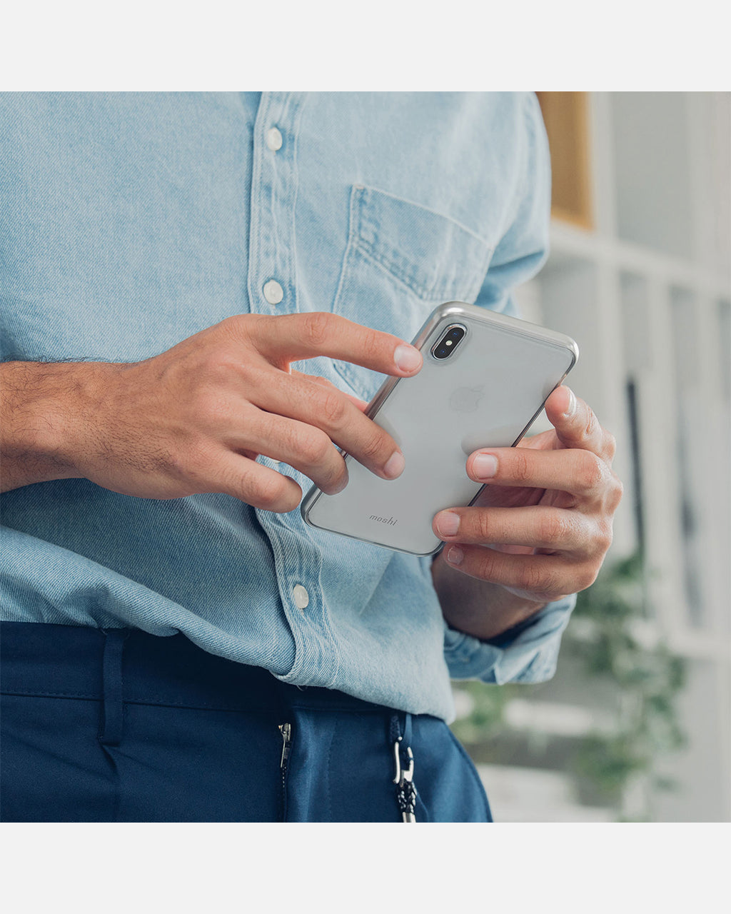 Moshi Vitros Clear Phone Case for iPhone XS Max | Silver