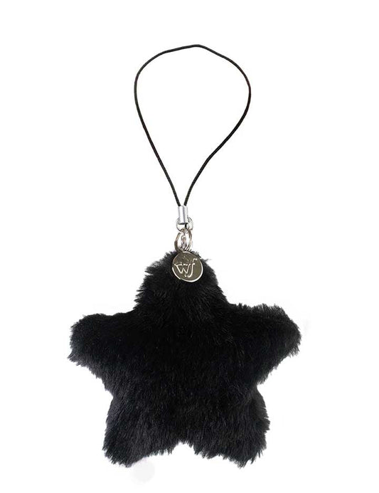 Wild Flower Fluffy Star Charm Black
