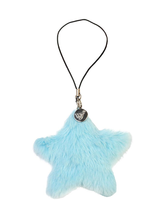 Wildflower Fluffy Star Charm | Blue