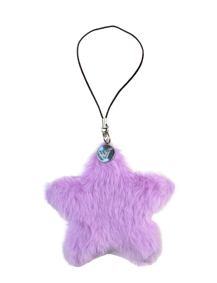 Wildflowers Fluffy Star Charm | Purple