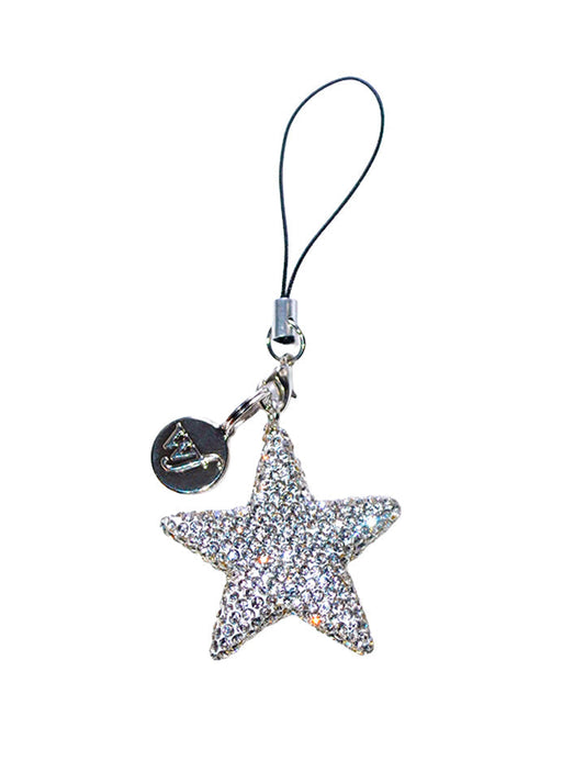 Rhinestone Star Charm White