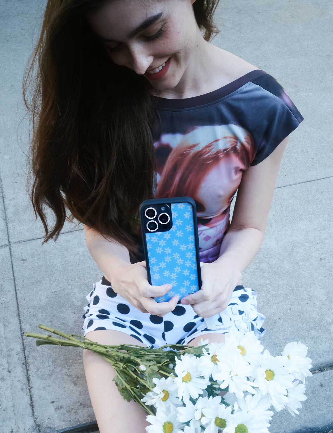 Wildflowers Blue Daisy iPhone Case
