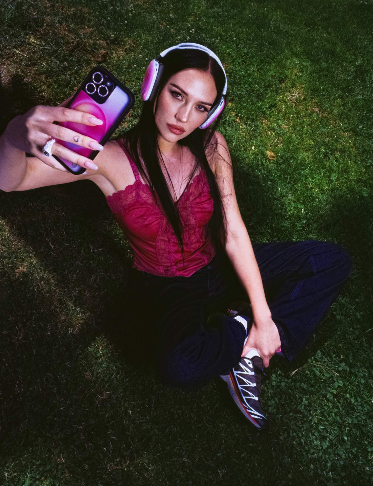 Wildflowers Hot Pink Aura iPhone Case