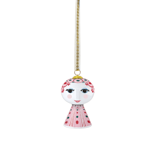 Bjørn Wiinblad Eva Christmas Ornament, Red/Green, H: 3"
