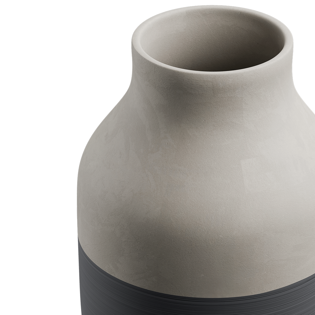 Kähler Omaggio Circulare Vase, Anthracite Grey, H: 12.2"