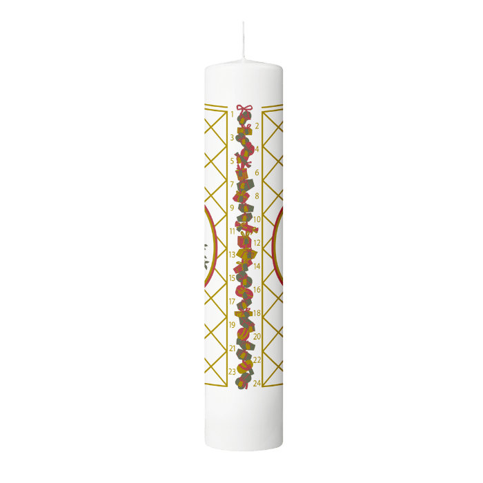 Holmegaard Christmas Advent Candle, Multi, H: 9.8"
