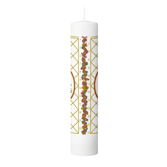 Holmegaard Christmas Advent Candle, Multi, H: 9.8"
