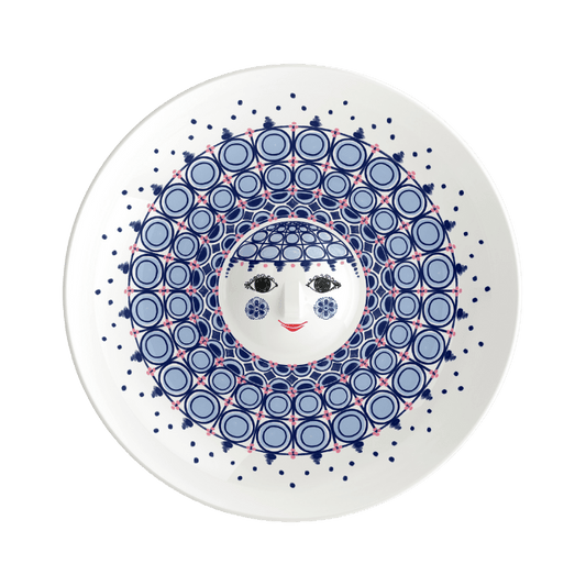 Bjørn Wiinblad Olga Dish, Blue, Ø: 13"