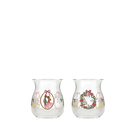 Holmegaard Christmas Tealight Holder, Multi, H: 3.0", 2 Pcs.