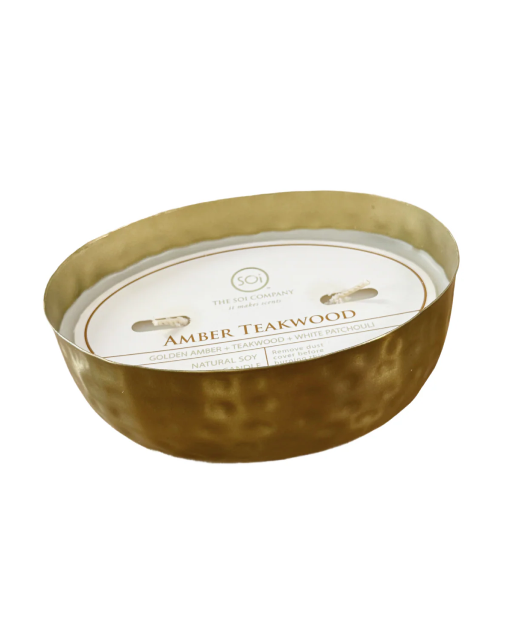 The SOi Company Amber and Teakwood Candle | 18oz Metal