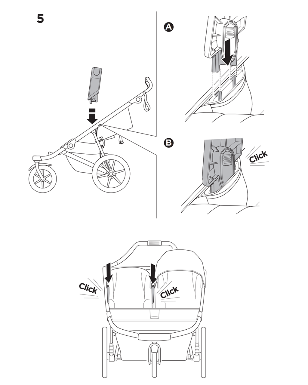 Thule Urban Glide 3 Double Car Seat Adapter For Maxi-Cosi