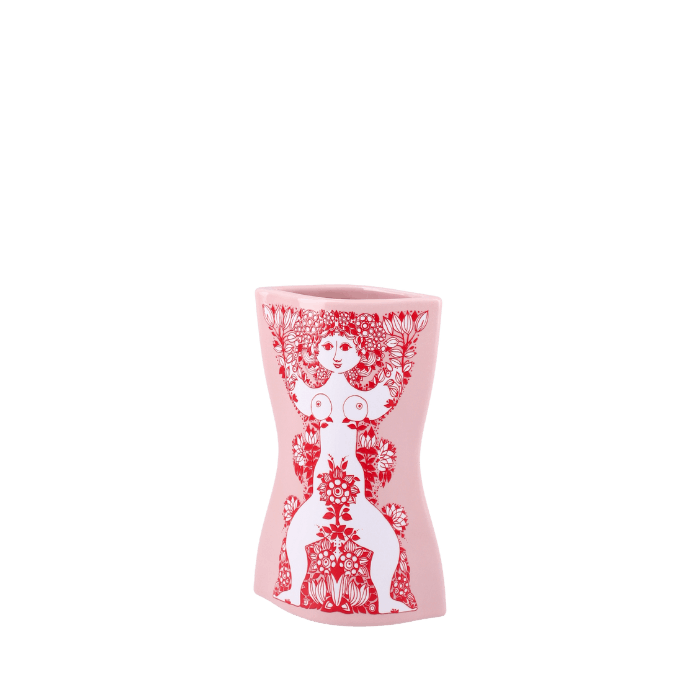Bjørn Wiinblad Nina Vase, Pink/Red, H: 6.5"