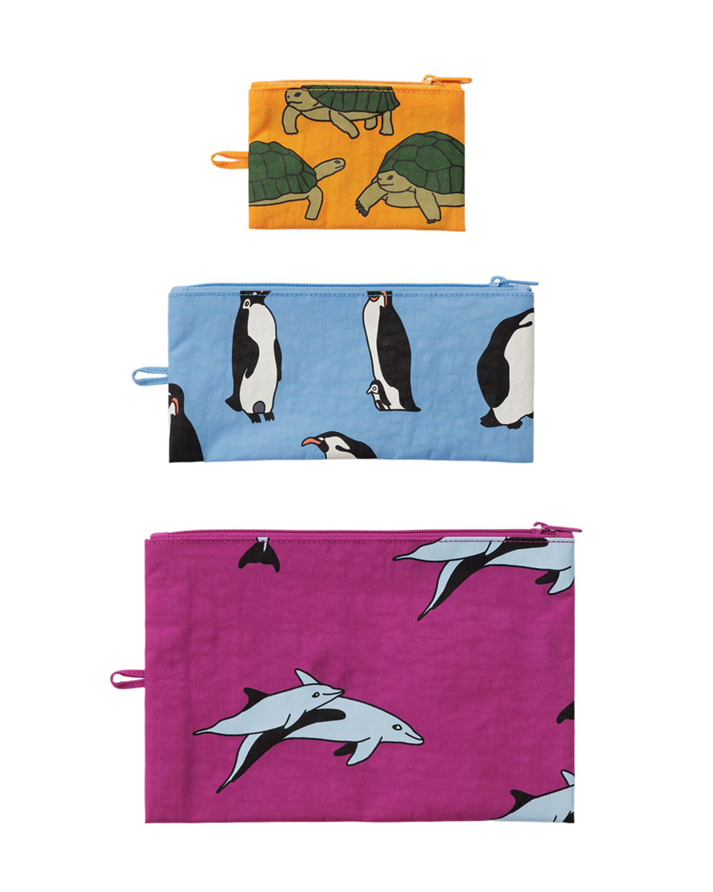 Baggu Flat Pouch Set | Vacation Animals