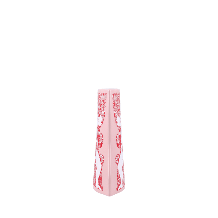 Bjørn Wiinblad Nina Vase, Pink/Red, H: 6.5"