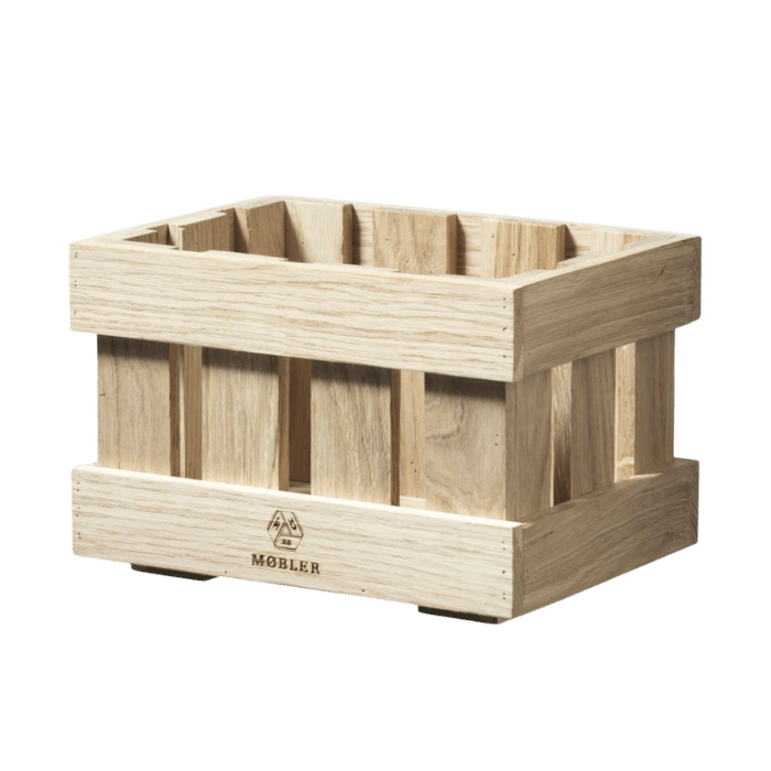 FDB Møbler X1 Æbletoft Apple Boxes, Natural Untreated Oak