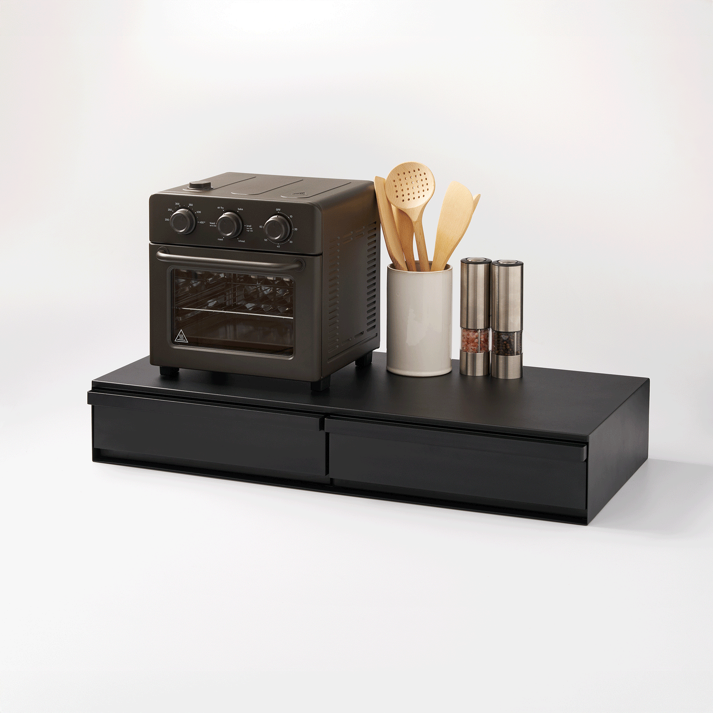 Yamazaki Home Wide Countertop Drawer with Pull-Out Shelf