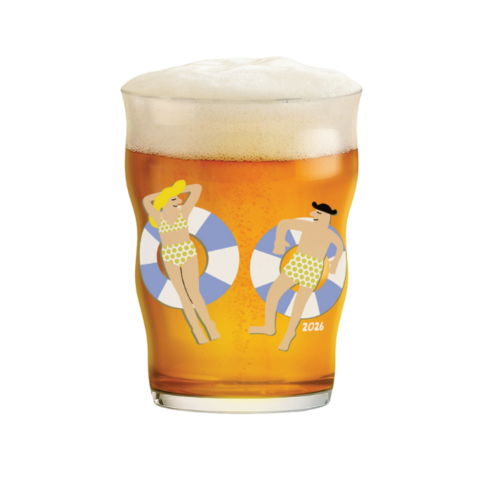 Holmegaard x Mikkeller Annual Pint Beer Glass, Clear, 13.5 Oz