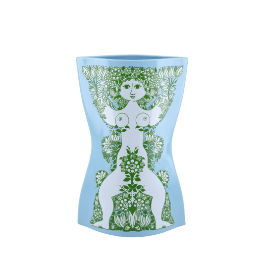 Bjørn Wiinblad Nina Vase, Light Blue/Green, H: 11.2"