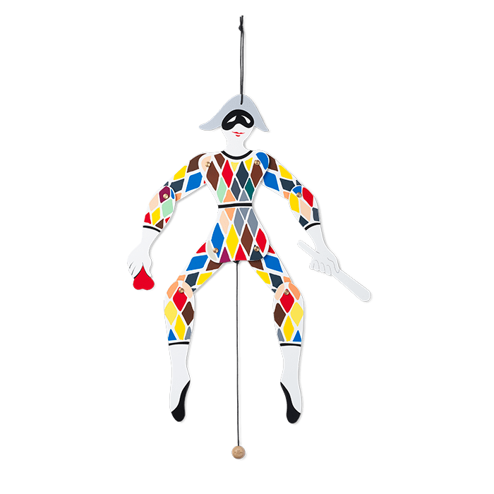 Kay Bojesen Harlequin Jumping Jack, Multi, H: 20.1"