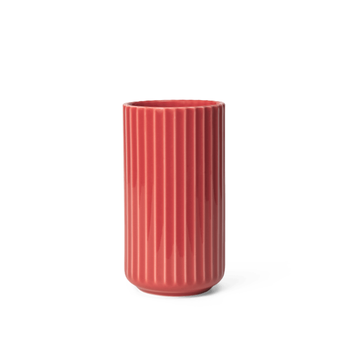 Lyngby Porcelæn Vase, Red, H: 6.1"
