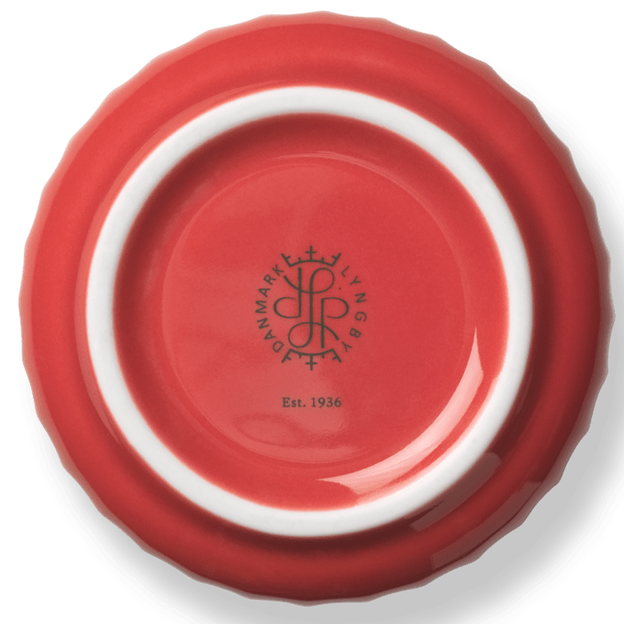 Lyngby Porcelæn Vase, Red, H: 6.1"